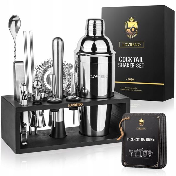 ZESTAW BARMAŃSKI LOVRENO DO DRINKÓW SHAKER zdjęcie 1