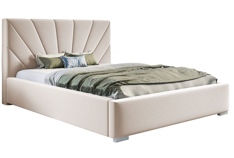 Łóżko tapicerowane LUX9 200x200 ze Stelażem i pojemnikiem zdjęcie 1