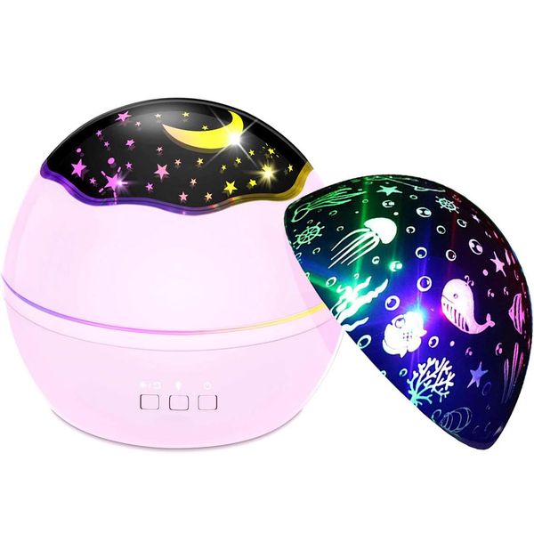 Projektor Gwiazd Lampka Nocna Rzutnik 2X Wzory zdjęcie 3