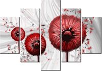 105CM 150CM OBRAZ 5 ELEM CZERWONE DMUCHAWCE 3 DRUK