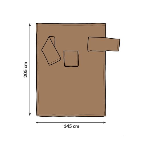 Kocyk Szlafrok Cappuccino z Rękawami i Kieszonką na Arena.pl