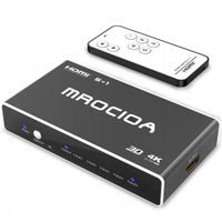 Przełącznik HDMI 3×1 4K 30Hz switch z pilotem hub PS4 Xbox TV laptop DVD