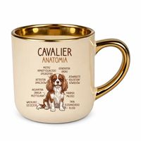 Cavalier anatomia - elegancki kubek na prezent Beżowy PIES RASA URODZINY