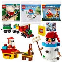 LEGO CREATOR Sanie Świętego Mikołaja + Bałwan + Świąteczny Pociąg + KATALOG