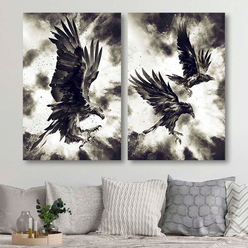 Deco Panel, Czarny kruk 50x70 na Arena.pl