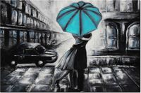 100 70CM OBRAZ PŁÓTNO ZAKOCHANI TURKUS PŁÓTNO RAMA