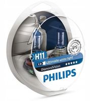 PHILIPS H11 Diamond Vision 5000K BIAŁE ŻARÓWKI SUPER WHITE XENON EFECT