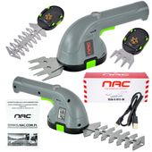 NOŻYCE AKUMULATOROWE DO TRAWY I KRZEWÓW NAC 3.6 V 1,5 Ah 2 WYMIENNE OSTRZA