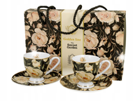 Zestaw filiżanek espresso English Roses Black 90 ml w Ozdobnym Pudełku KPL