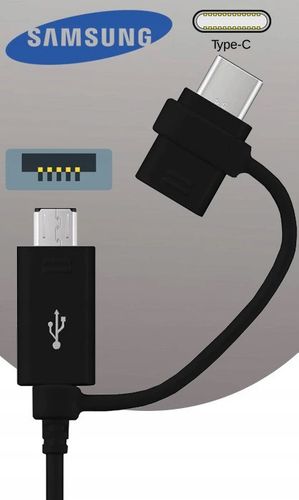 Oryg. Kabel Samsung COMBO Typ C micro USB czarny na Arena.pl