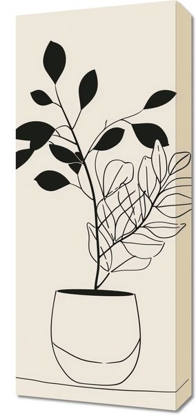 Obraz 30x70cm Prostota Doniczki zdjęcie 1