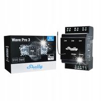 Shelly Qubino Wave Pro 3 Z-Wave 3-kanałowy Przekaźnik na Szynę DIN