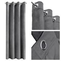 Zasłona gotowa na przelotkach Eurofirany 140X250 MELANIE grafit