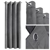 Zasłona gotowa na przelotkach Eurofirany 140X250 MELANIE grafit