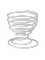 Podstawka kieliszek na jajko gotowane metalowa biały mat