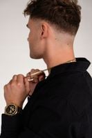 ZŁOTY PEŁNY ŁAŃCUSZEK MĘSKI DAMSKI PANCERKA Z KRZYŻYKIEM PR. 925 585 GRAWER