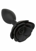 forbidden rose anal plug large silikonowy z dekoracyjną rożą
