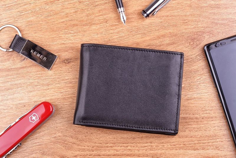 Portfel męski skórzany KEMER P29L Czarny zdjęcie 2