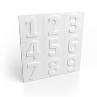 Panel ścienny 3D CYFRY