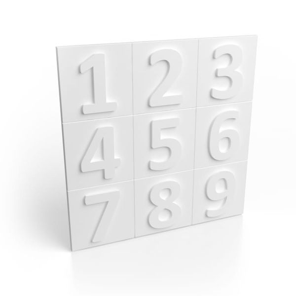 Panel ścienny 3D CYFRY zdjęcie 1