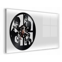 Zegar Ścienny z płyty winylowej na lustrze FILM 64 wzorów 59x29cm