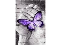 40X60CM MOTYL DŁONIACH OBRAZ