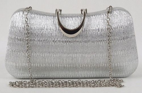 Torebka kopertówka puzderko wieczorowa elegancka wizytowa srebrna na Arena.pl