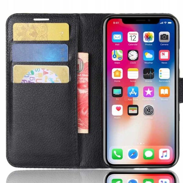 Litchi Iphone X/Xs Czarny zdjęcie 1