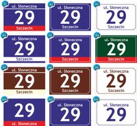 Tablica tabliczka adresowa z numerem domu 40X30cm - Kreator zaprojektuj sam