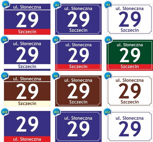 Tablica tabliczka adresowa z numerem domu 40X30cm - Kreator zaprojektuj sam na Arena.pl