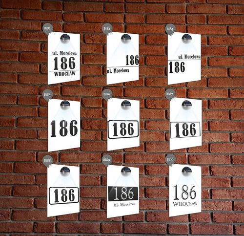 biała TABLICZKA ADRESOWA lampka led pionowa dibond numer domu 40x30 na Arena.pl