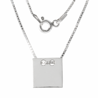 SREBRNY NASZYJNIK GWIAZD KWADRAT CELEBRYTKA PRÓBA SREBRA 925 GRAWER GRATIS