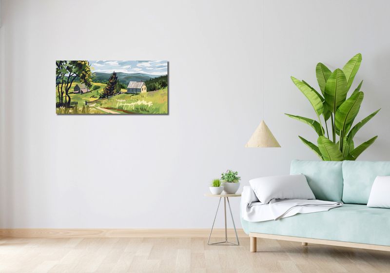 Obraz 90x40cm Bujna Wieś zdjęcie 2