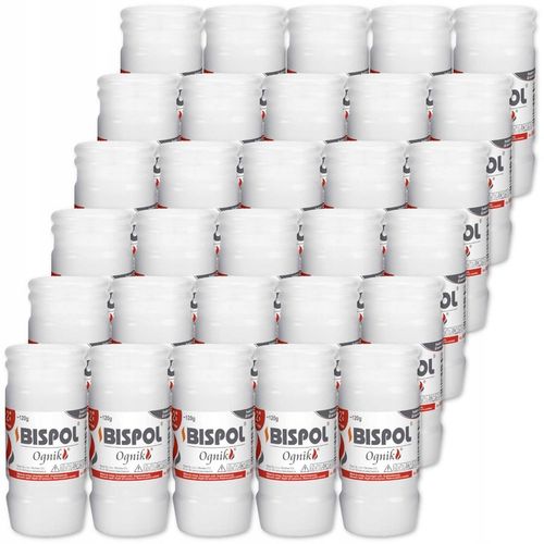 Wkłady do zniczy parafinowe Bispol WP2N 48h 2 dni 30 sztuk na Arena.pl