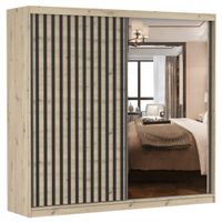 Szafa przesuwna WERONA 233 z lustrem garderoba lamele artisan PRODUCENT PL