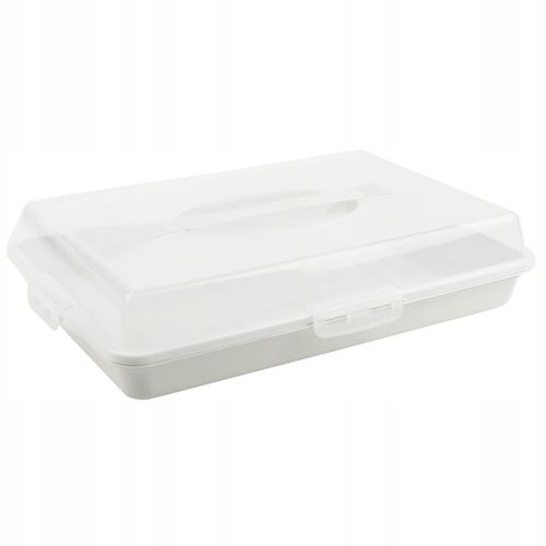 POJEMNIK NA CIASTO DUŻY BOX Z POKRYWĄ NA ŻYWNOŚĆ UCHWYT TRANSPORTER na Arena.pl