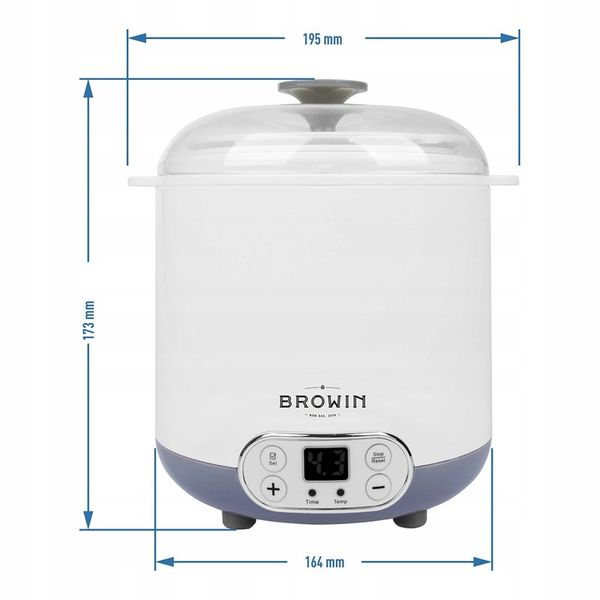 SERO-JOGURTOWNICA Z TERMOSTATEM BROWIN 1,5l 801013 zdjęcie 5