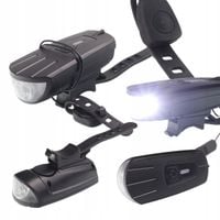 MOCNA LAMPKA ROWEROWA LED PRZÓD USB AKUMULATOROWA KLAKSON GŁOŚNY USB LAMPA