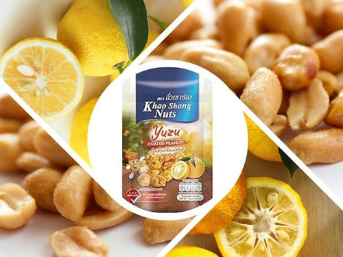 Prażone orzeszki ziemne w posypce z cytrusowego yuzu chrupiące peanuts 140g na Arena.pl