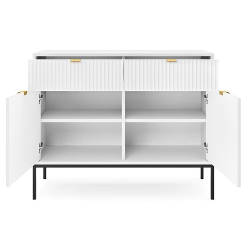 Komoda Delicious ryflowana biała na Arena.pl