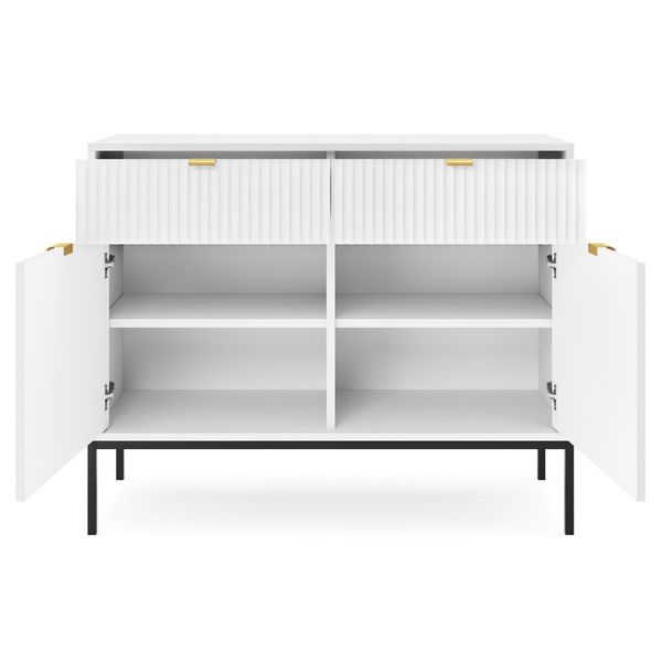 Komoda Delicious ryflowana biała zdjęcie 5