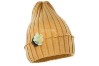 Pupill Luca czapka dla dziewczynki na wiosnę musztardowa miodowa 42-44