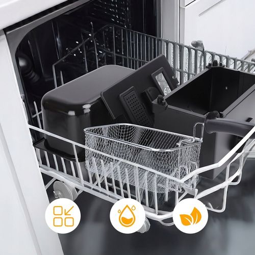 Frytkownica tradycyjna Olejowa Stalowa Mocna 3 l 2200w czarny Aigostar na Arena.pl