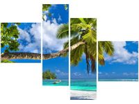 OBRAZ EGZOTYCZNA TROPIKALNA PLAŻA SESZELE