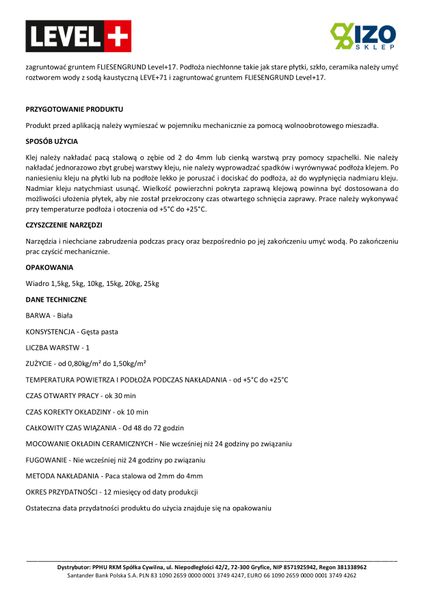 Klej do Płytek 5kg Styropianu Gipsu Ceramiki L+13 zdjęcie 5