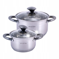 ZESTAW GARNKÓW 4925 INOX 1.5,3L KAMILLE 4 ELEMENTY