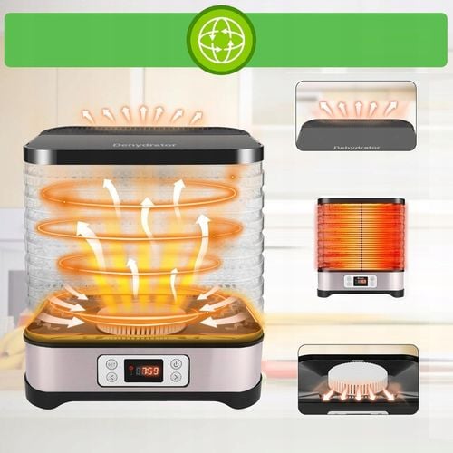 Suszarka do grzybów owoców warzyw DUŻA MOCNA 500W TERMOOBIEG REGULACJA na Arena.pl