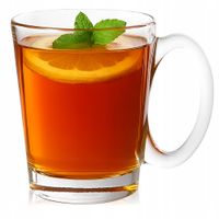 KUBEK SZKLANY Z UCHEM SZKLANKA DO KAWY HERBATY 315 ML GRUBE SZKŁO