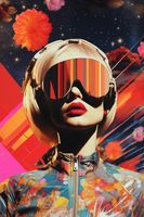 Plakat 30x45cm Retrofuturystyczna Muza