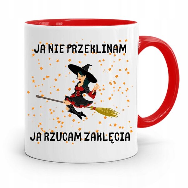 Kubek Czerwony Śmieszny Zabawny Ja Nie Przeklinam Z Nadrukiem Ze Zdjęciem zdjęcie 1